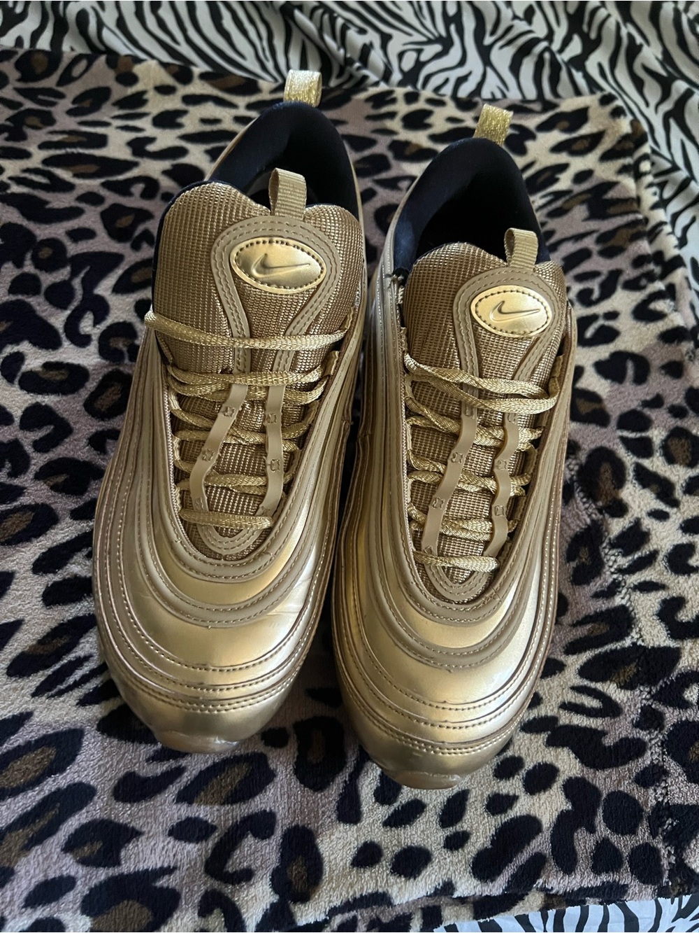 Nike Metallic Gold Sneakers with Black Interior